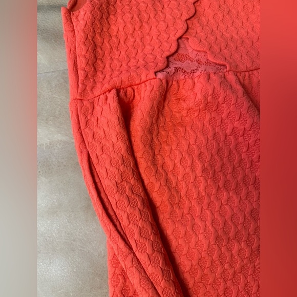 Maeve Knit Side Pockets Caye Scalloped Dress Size Small Coral ANTHROPOLOGIE - Picture 9 of 9